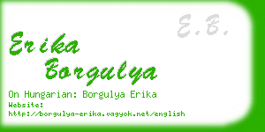 erika borgulya business card